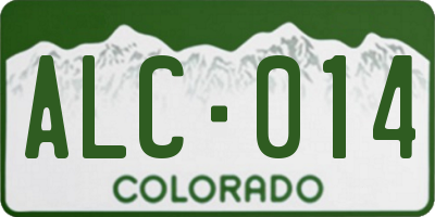 CO license plate ALC014