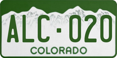 CO license plate ALC020
