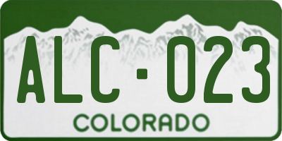 CO license plate ALC023
