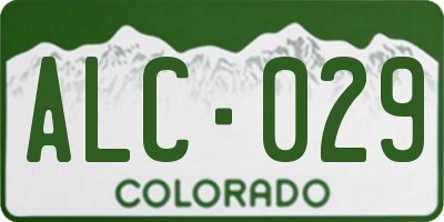 CO license plate ALC029