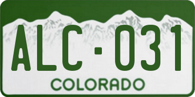 CO license plate ALC031