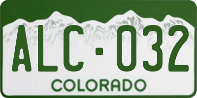 CO license plate ALC032