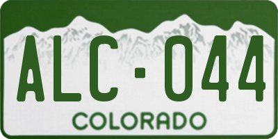 CO license plate ALC044