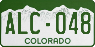 CO license plate ALC048
