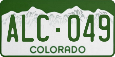 CO license plate ALC049