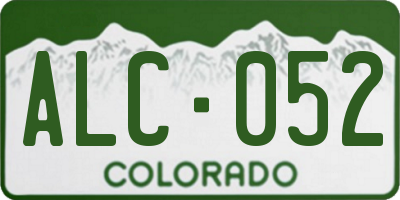 CO license plate ALC052