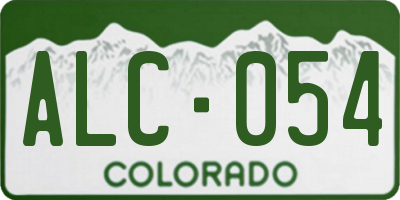 CO license plate ALC054