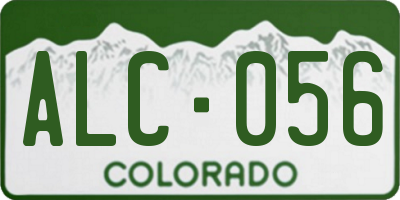 CO license plate ALC056