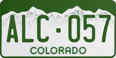 CO license plate ALC057