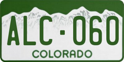 CO license plate ALC060