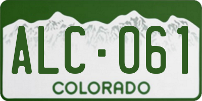 CO license plate ALC061