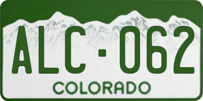 CO license plate ALC062