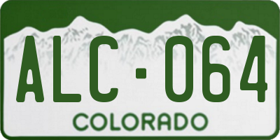 CO license plate ALC064