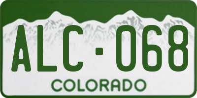 CO license plate ALC068