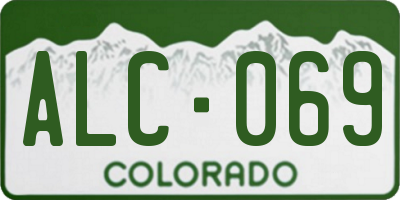 CO license plate ALC069