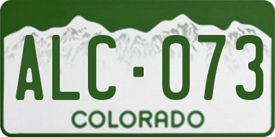 CO license plate ALC073