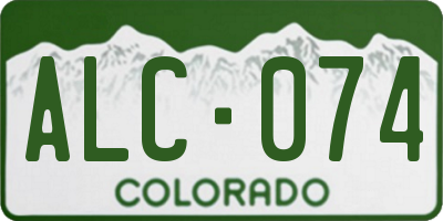 CO license plate ALC074