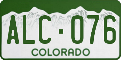 CO license plate ALC076