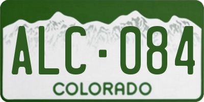 CO license plate ALC084
