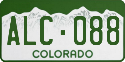 CO license plate ALC088