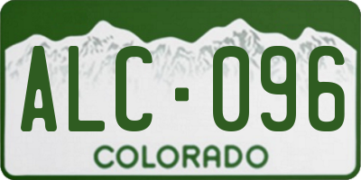 CO license plate ALC096
