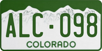 CO license plate ALC098