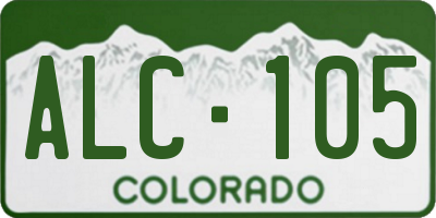 CO license plate ALC105