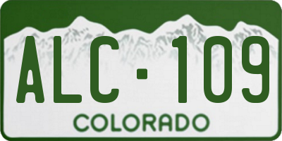 CO license plate ALC109