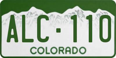 CO license plate ALC110