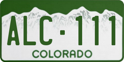 CO license plate ALC111