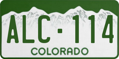 CO license plate ALC114