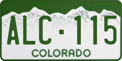 CO license plate ALC115