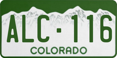 CO license plate ALC116