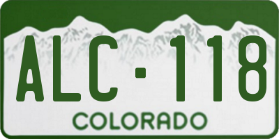 CO license plate ALC118