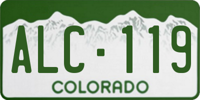 CO license plate ALC119