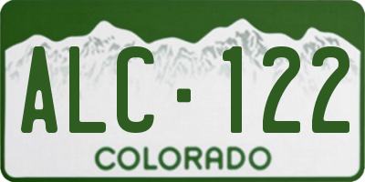CO license plate ALC122
