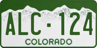 CO license plate ALC124