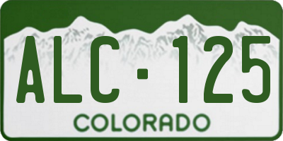 CO license plate ALC125