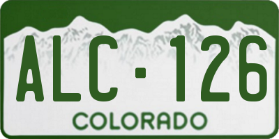 CO license plate ALC126