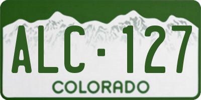 CO license plate ALC127