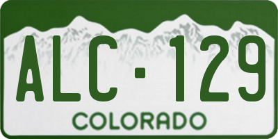 CO license plate ALC129