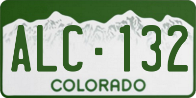 CO license plate ALC132