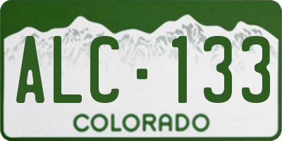 CO license plate ALC133