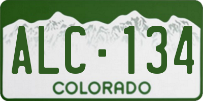 CO license plate ALC134