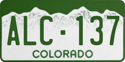 CO license plate ALC137