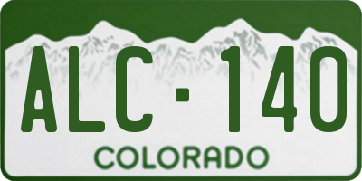 CO license plate ALC140