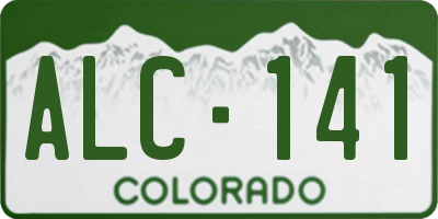CO license plate ALC141
