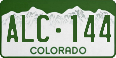 CO license plate ALC144
