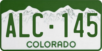 CO license plate ALC145