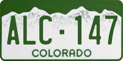 CO license plate ALC147